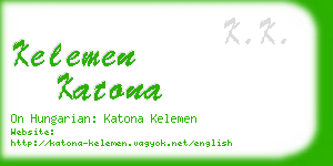 kelemen katona business card